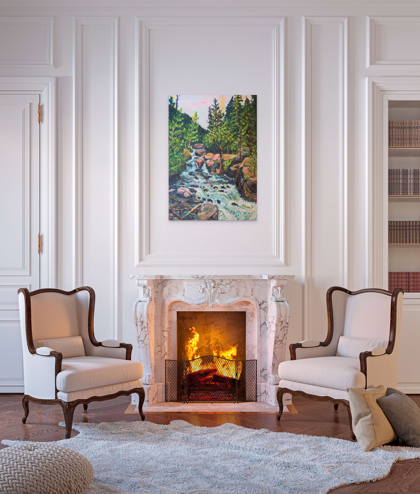 Picnic on the Rocks Original Acrylic Painting