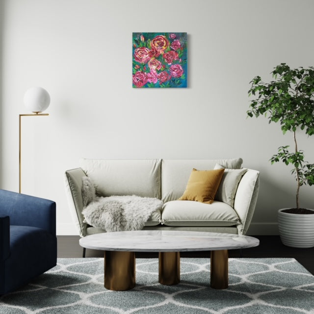 Dance Of The Roses - Roses acrylic painting on canvas