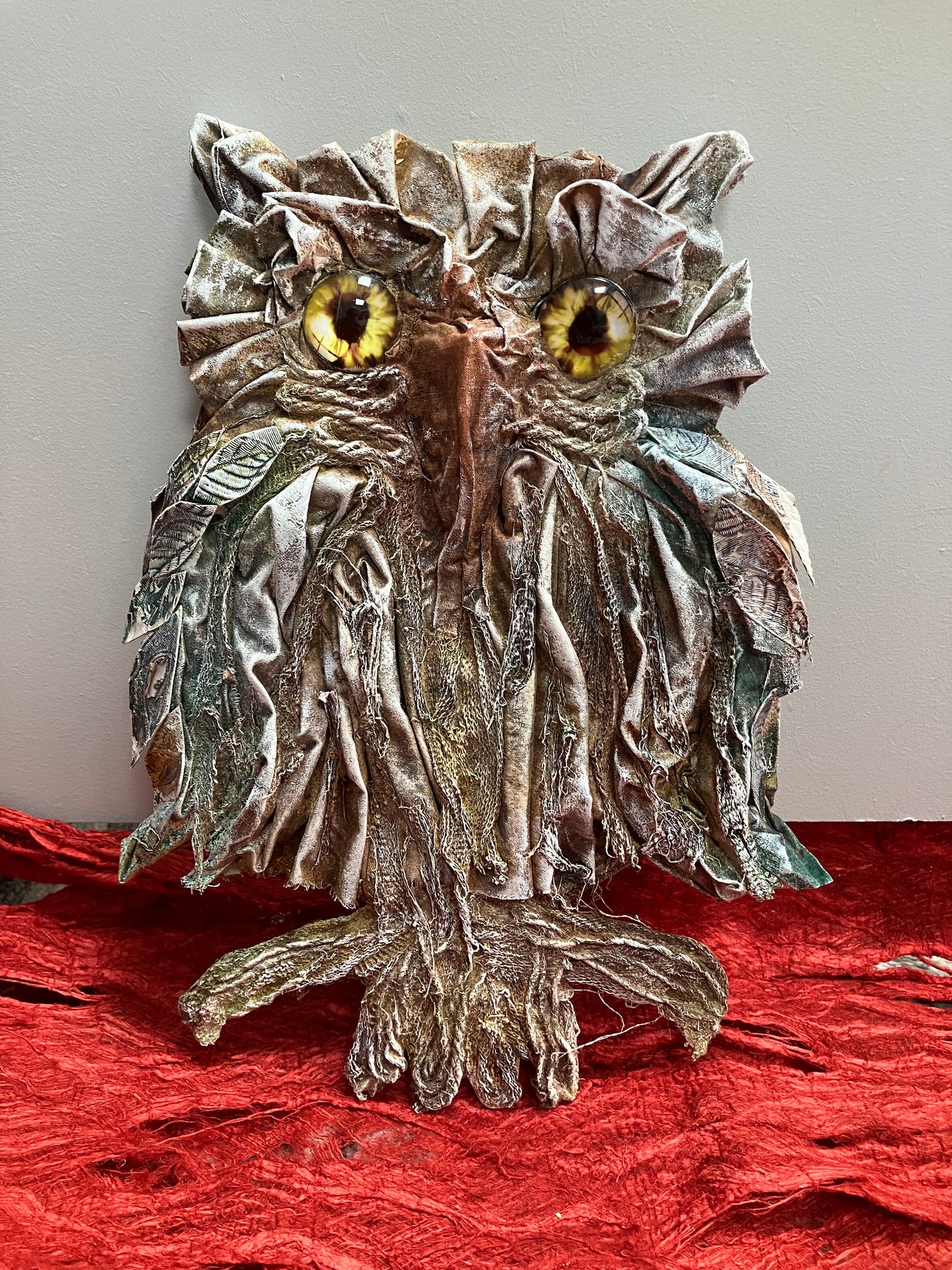 Owl Powertex Wall Hung Sculpture