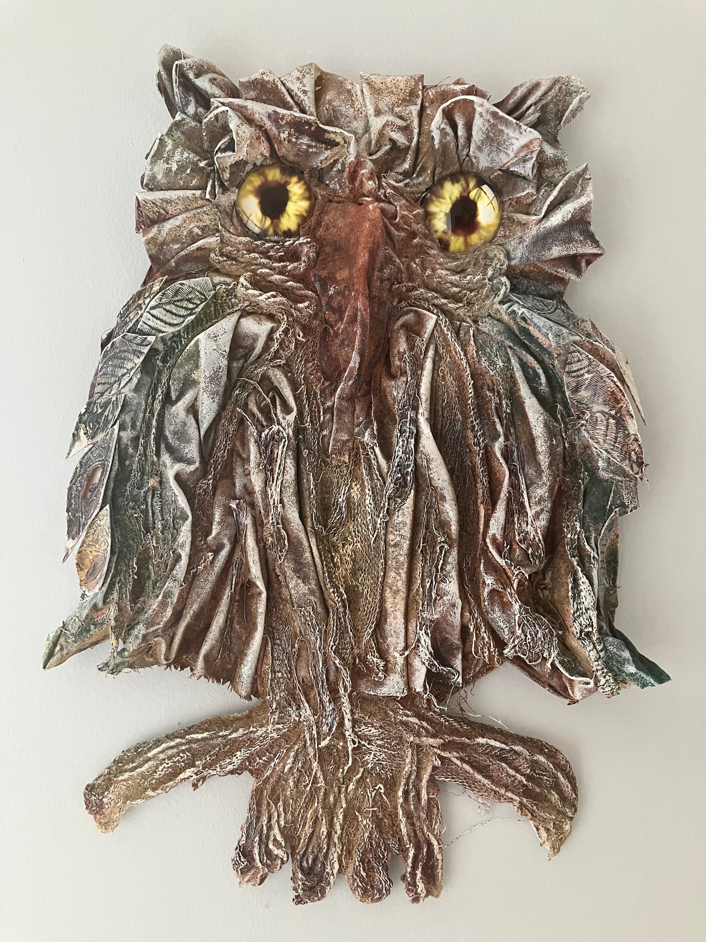 Owl Powertex Wall Hung Sculpture