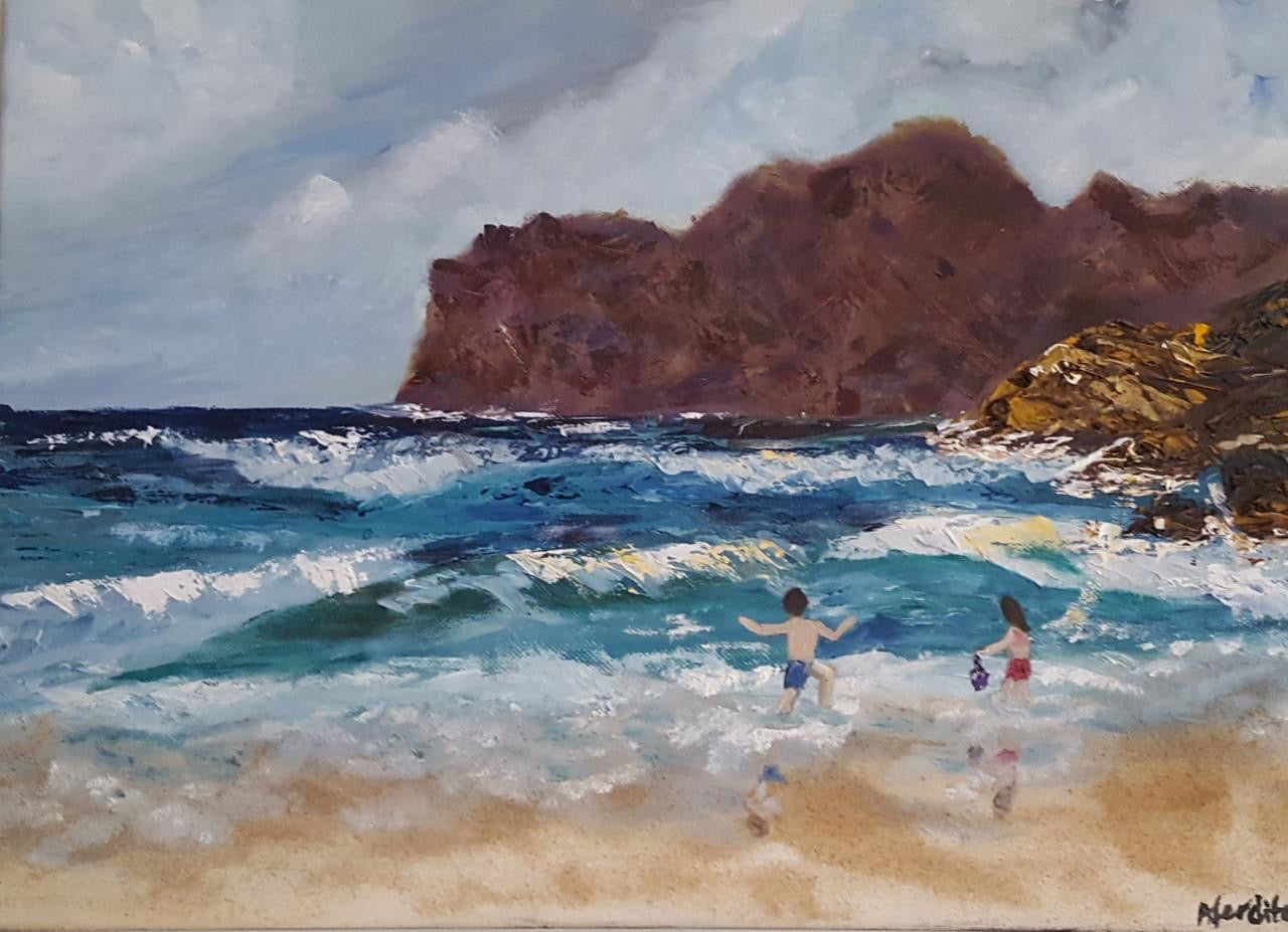 Children Playing at the Beach Donated to the Demelza Auction
