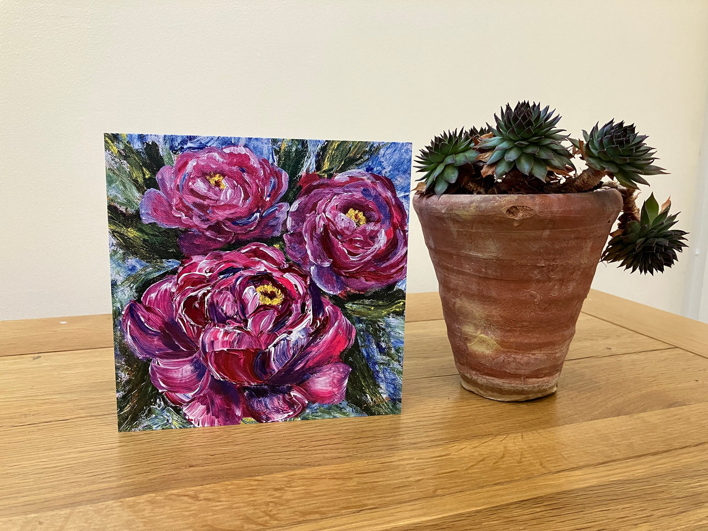 'Roses' Greeting Card with White Envelope