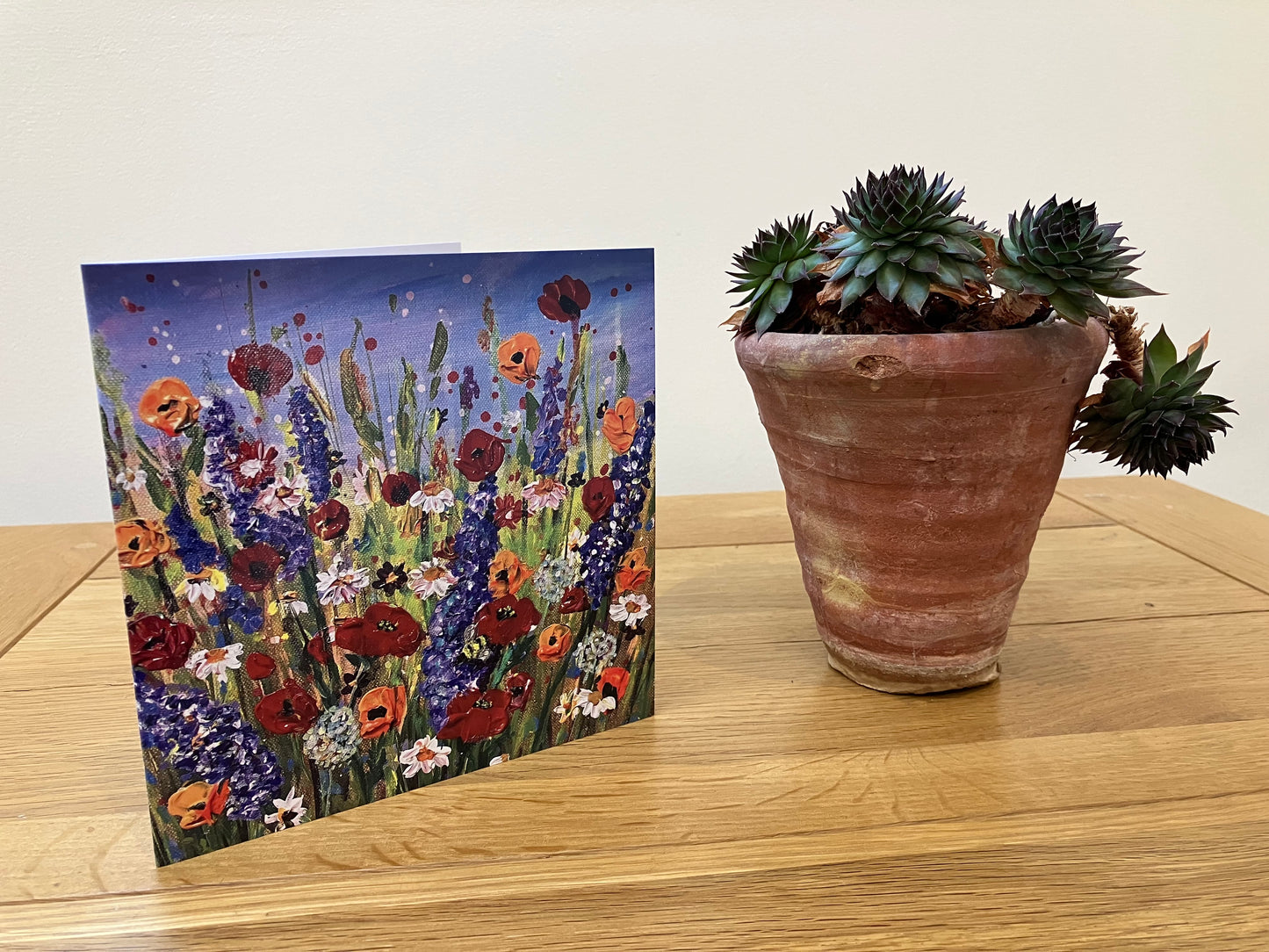 'Sunshine Serenade. Wildflower Meadow' Card with White Envelope