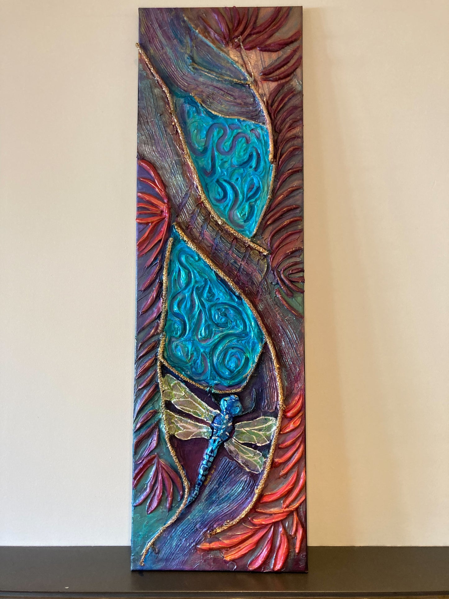 The Dashing Blue- A Mixed Media Painting (SOLD)