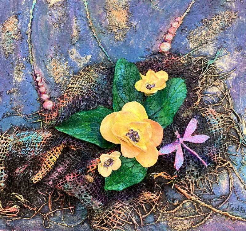 Petalsof_Nostalgia_Rose_Reverie_hand_sculpted_powertex_flowers_on_canvas_by_aferdita_bromley_based_artist_and_art_tutor