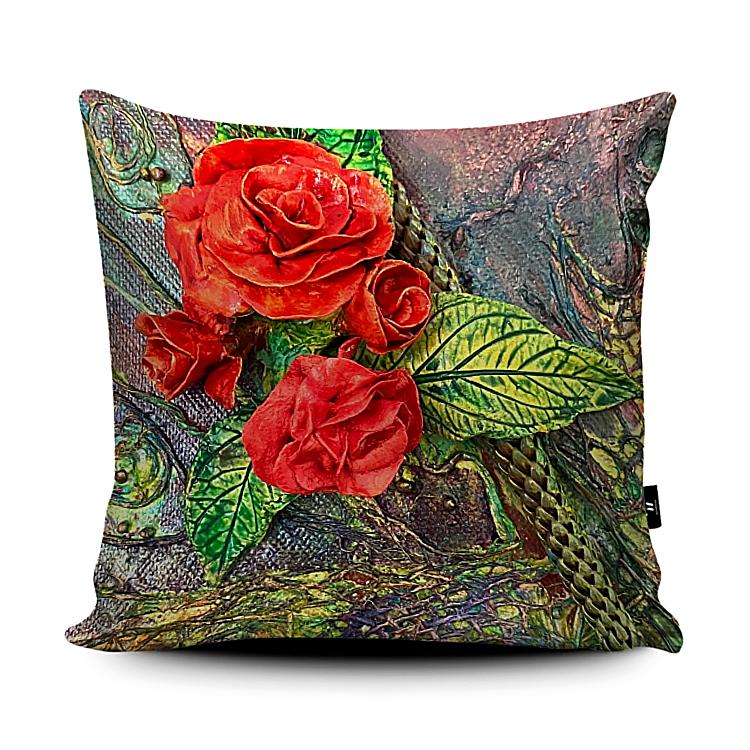 Ohona Vegan-Suede Cushions (Roses Chair / Sofa Cushion)