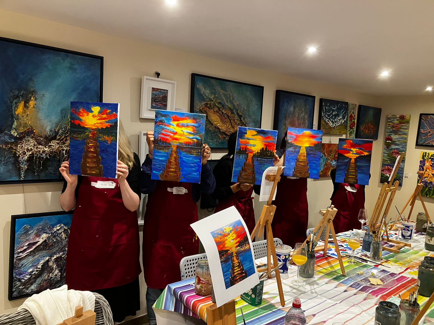 Sip & Paint Workshop – Sunset over the pier on Wednesday 29th April 2026 from 7-9.30PM