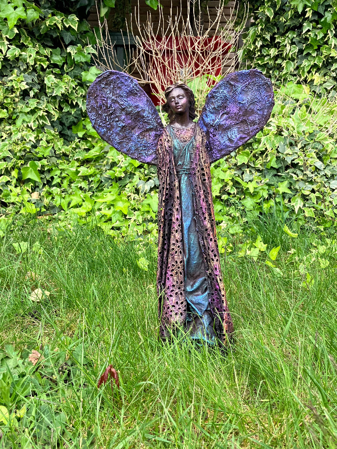 Angel fabric sculpting powertex sculpting Relaxing and ,mindful art classes for children and adults in Bromley with Aferdita a Powertex tutor and professional artist, Little Painter Art classes for children