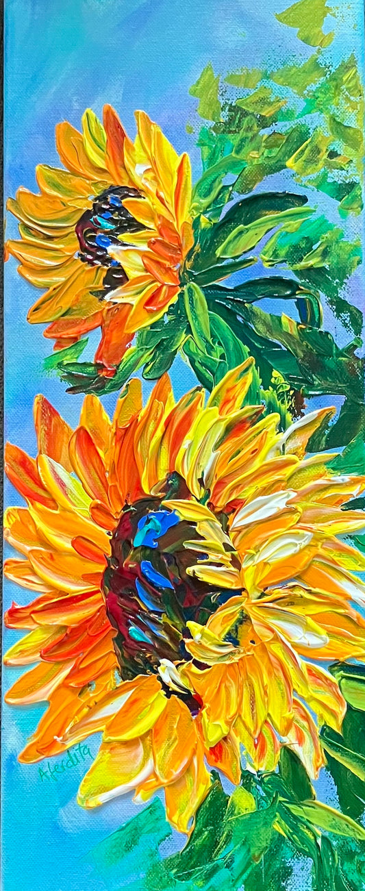 Eternal Sunflower Memories, Painting 2  Original Acrylic Painting