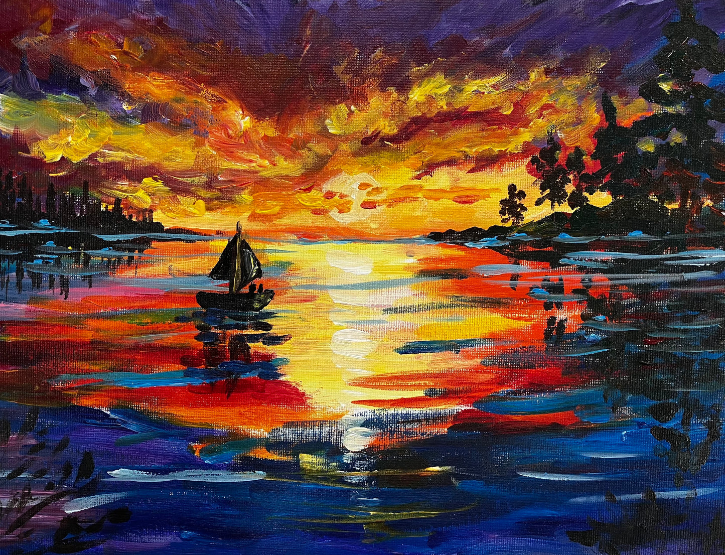 Sip & Paint Workshop – Sunset seascape on Friday 3 July 2026 from 6-8.30PM