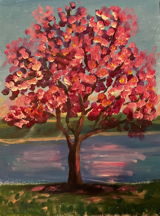 🌸🍷 Sip and  Paint – Cherry Blossom Evening Wednesday 11th of March • 6:00 – 8:30 PM