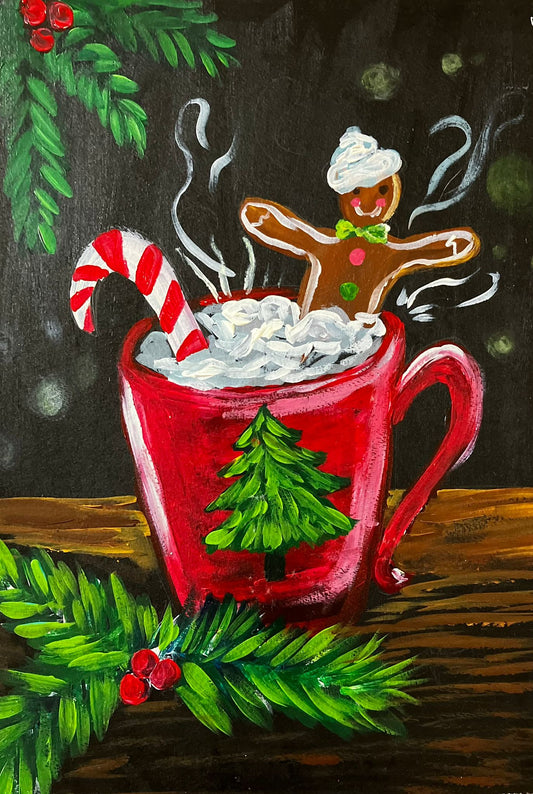 Hot Chocolate on a Winter's Night -  Sip & Paint Workshop – Friday 20th November 7-9.30pm