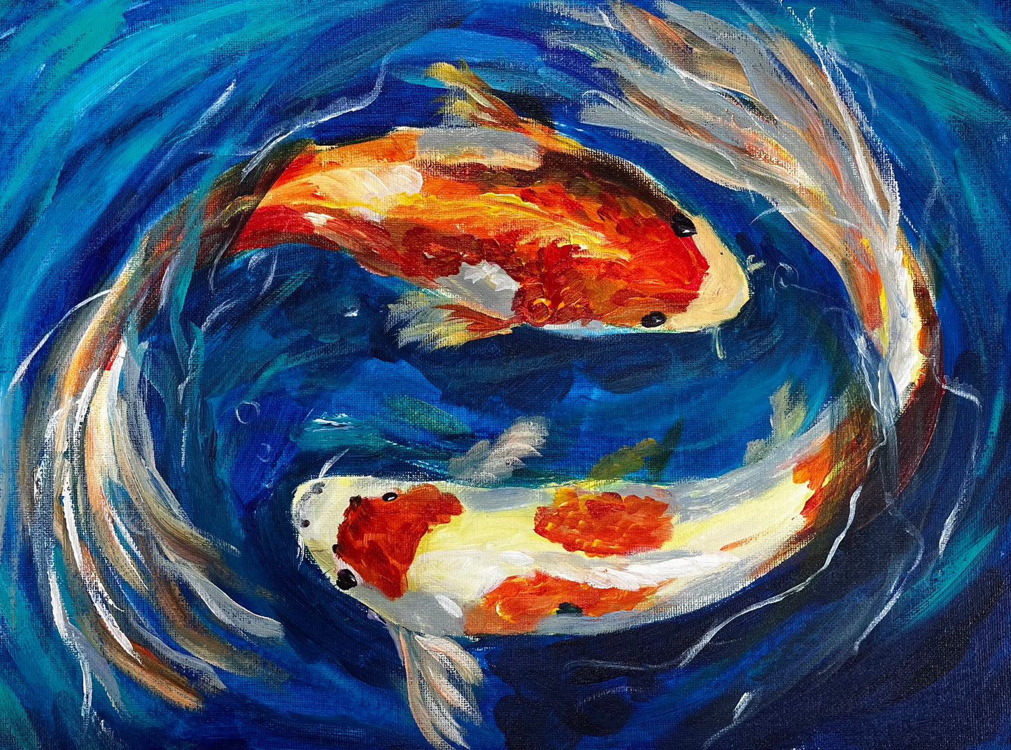 Sip & Paint Workshop – Koi Fish on Friday 17th April 2026 from 6-8.30PM