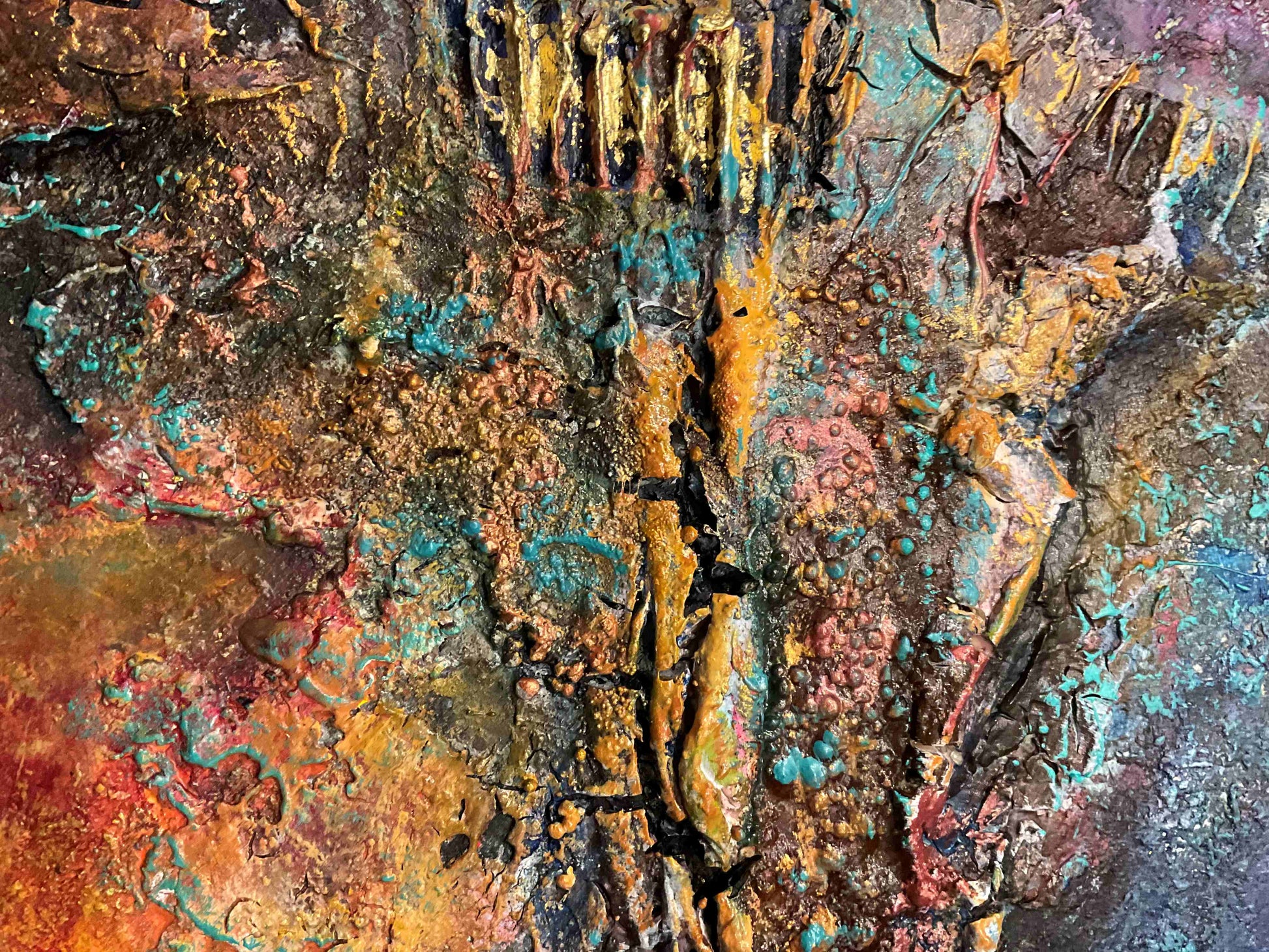 abstract mixed media on canvas powertex 