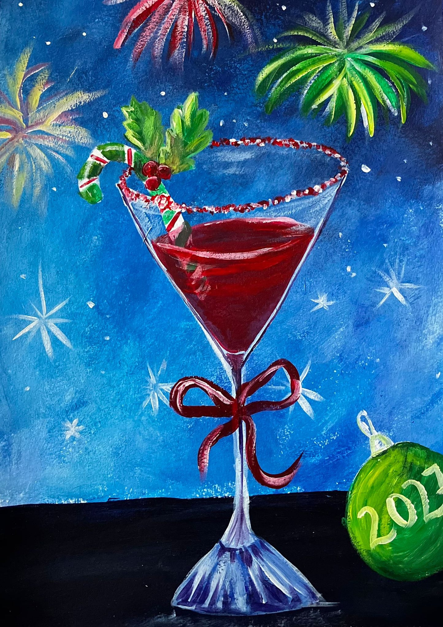 Festive Season Cocktail  Sip & Paint Workshop – Friday 11th December 7-9.30pm