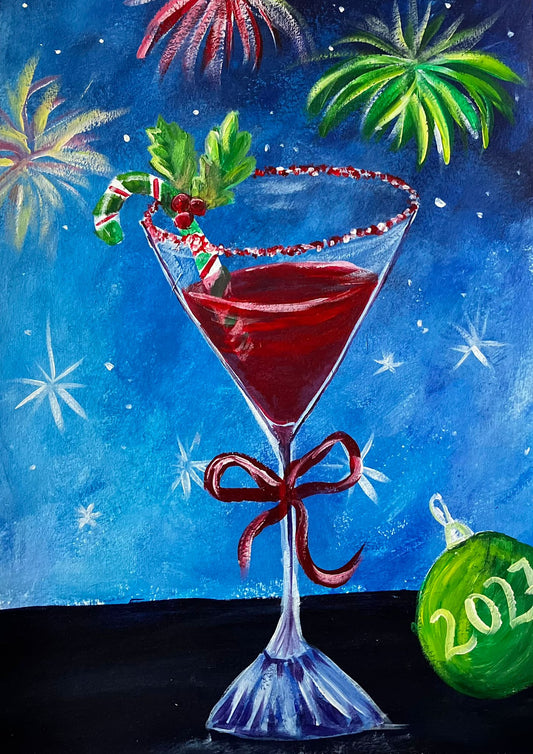 Festive Season Cocktail  Sip & Paint Workshop – Friday 11th December 7-9.30pm