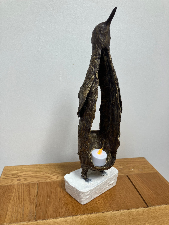 Penguin clay sculpture/ candle holder workshop with aferdita, bromley based artist and Powertex qualified tutor 