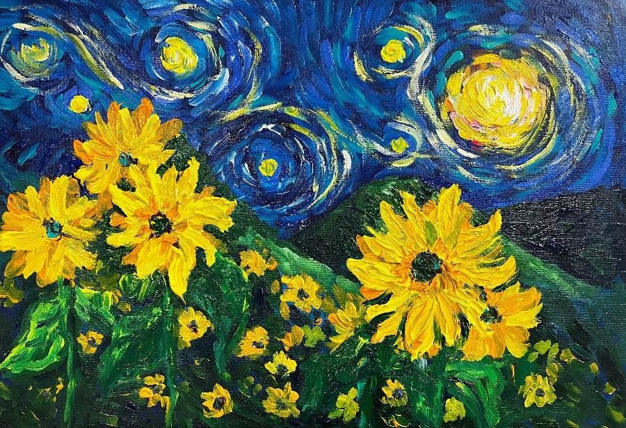 Starry night art workshop for adults 