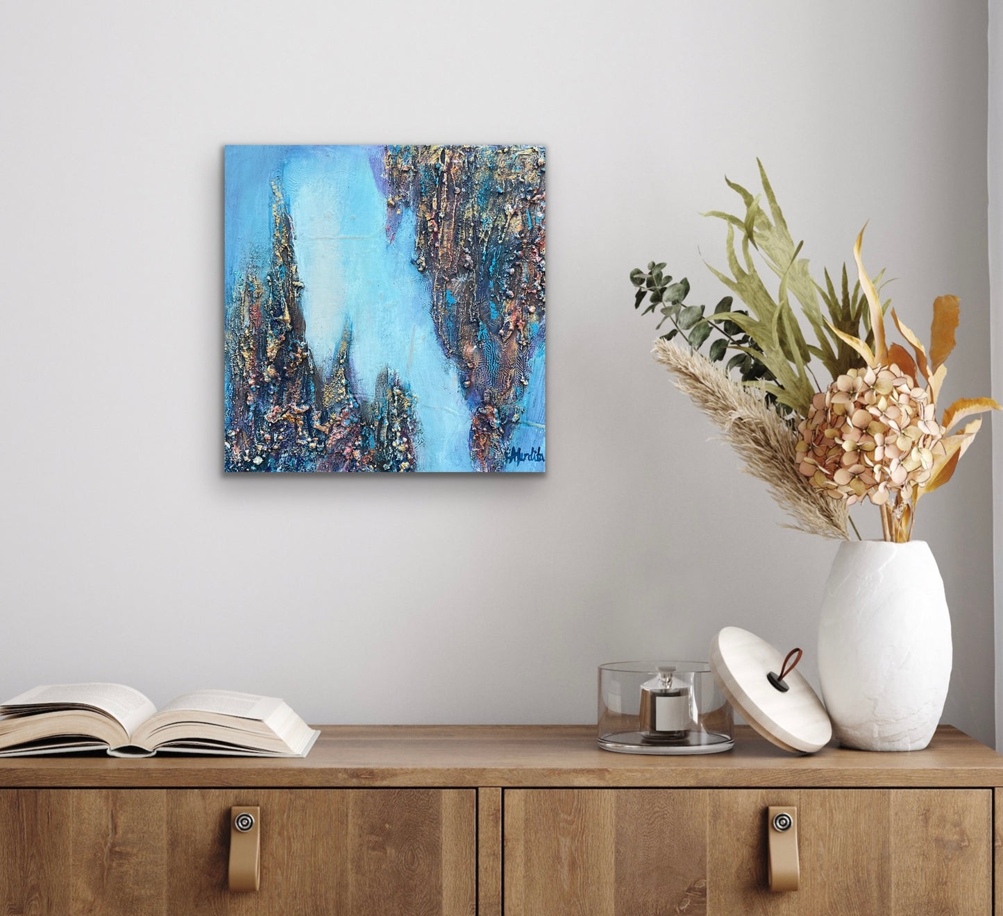 soft wind Mixed media with powertex by aferdita fazliu drozd, bromley artists and art tutor 