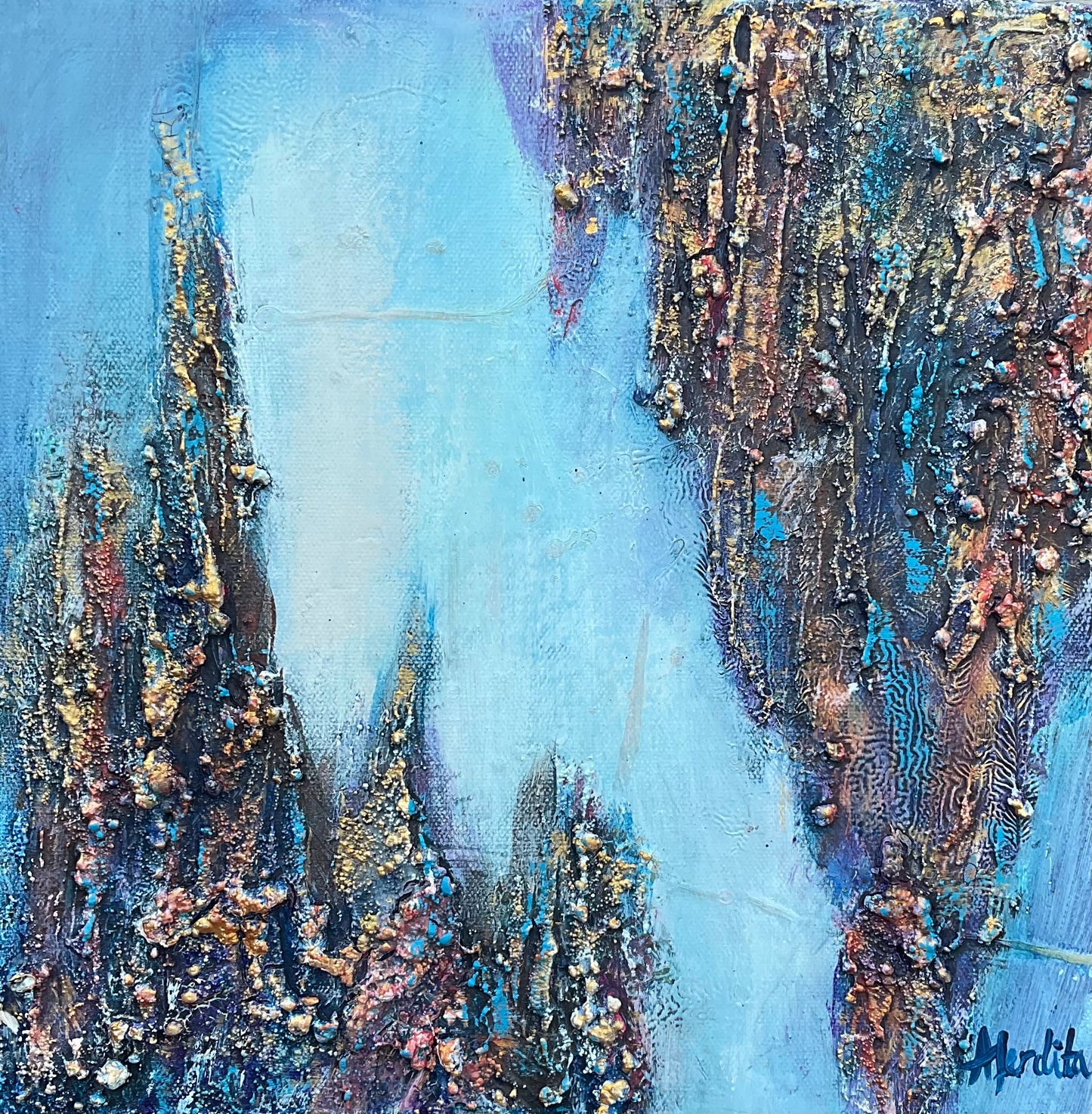 soft wind Mixed media with powertex by aferdita fazliu drozd, bromley artists and art tutor 