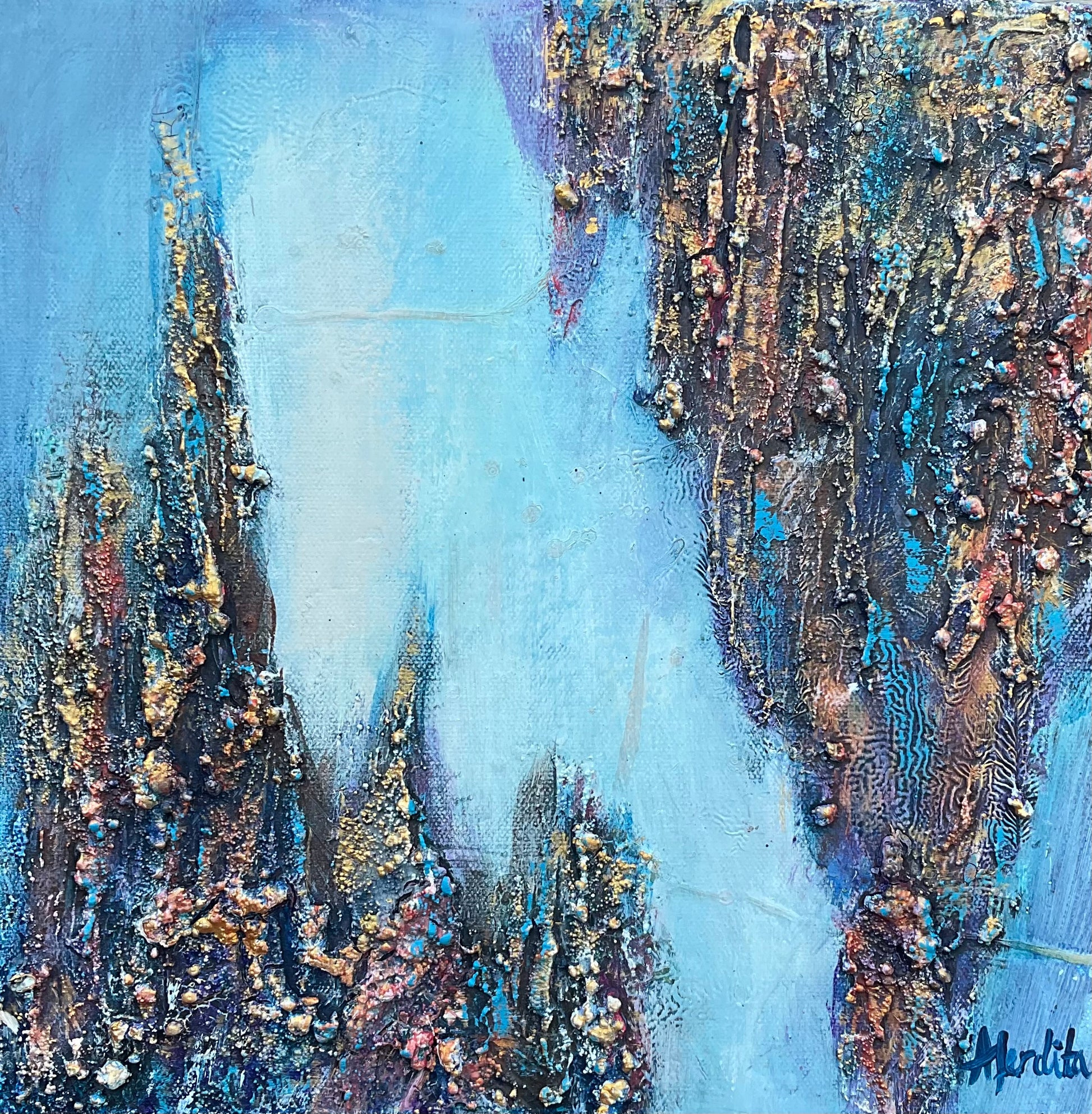 soft wind Mixed media with powertex by aferdita fazliu drozd, bromley artists and art tutor 